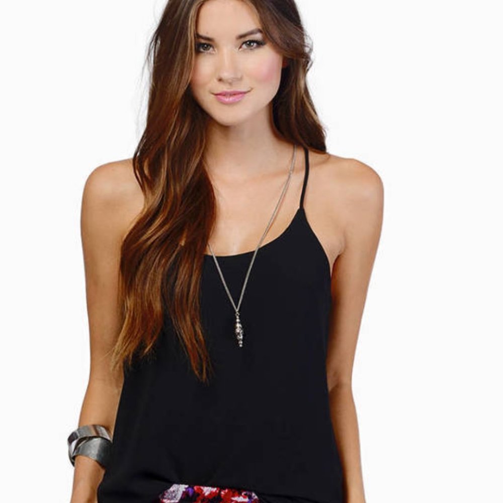 Tobi Sexy Black Strappy Tank